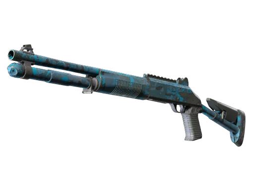 Souvenir XM1014 | VariCamo Blue (Well-Worn)