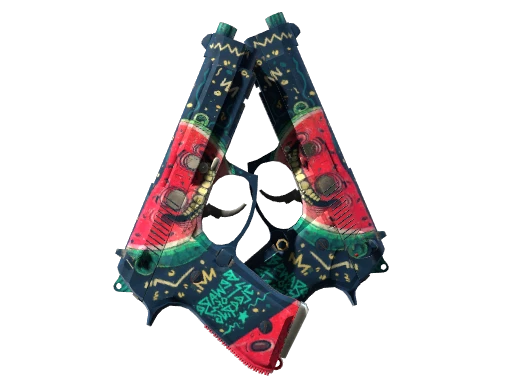 StatTrak™ Dual Berettas | Melondrama (Battle-Scarred)