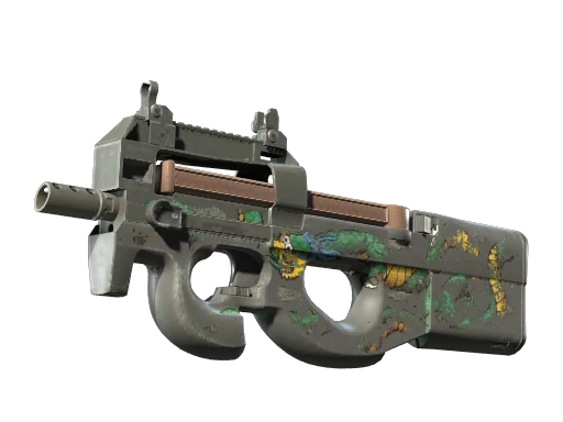 StatTrak™ P90 | Emerald Dragon (Battle-Scarred)
