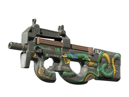 StatTrak™ P90 | Emerald Dragon (Well-Worn)