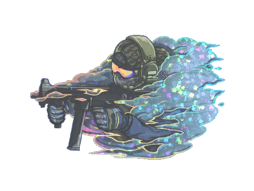 Sticker | Pushing Smokes (Glitter)