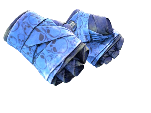★ Hand Wraps | Cobalt Skulls (Battle-Scarred)