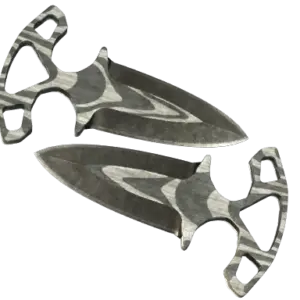 ★ StatTrak™ Shadow Daggers | Black Laminate (Battle-Scarred)