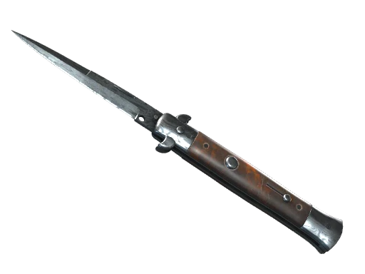 ★ Stiletto Knife | Damascus Steel (Well-Worn)